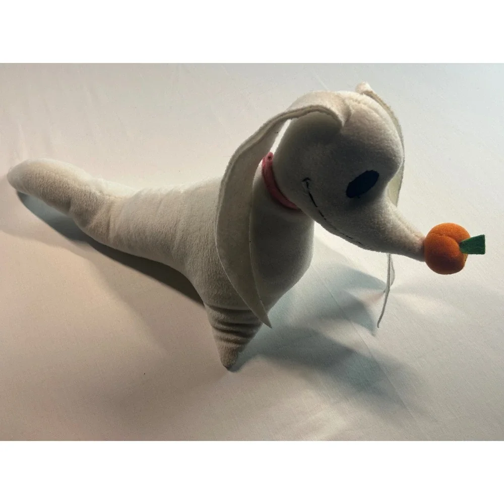 Disney Nightmare Before Christmas Zero Plush Small White Pumpkin Nose Ghost Dog